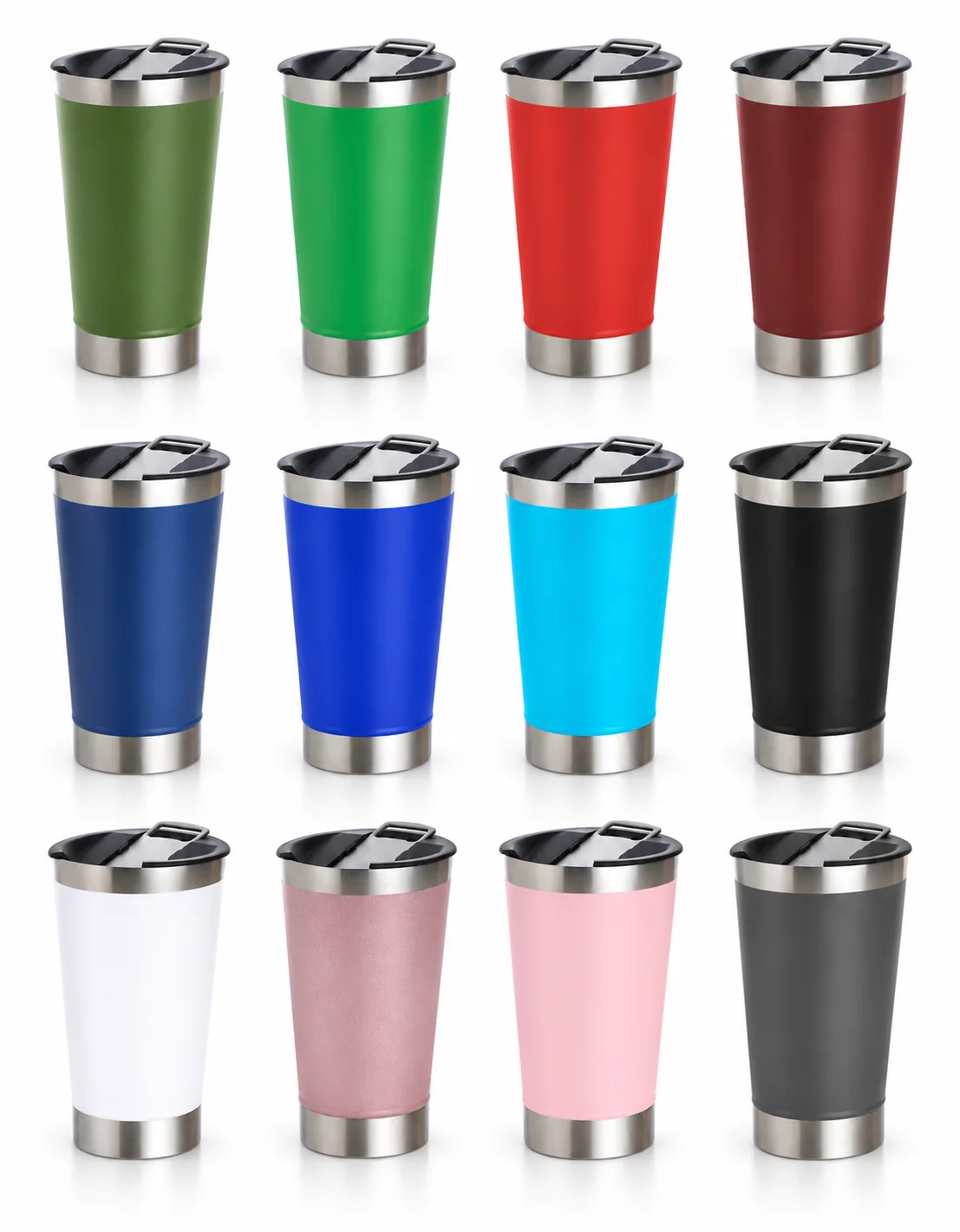 Copo térmico Fresh com abridor em doze opções de cores