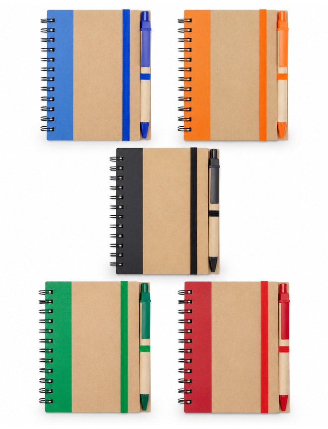 Caderno ecológico Jatobá com caneta