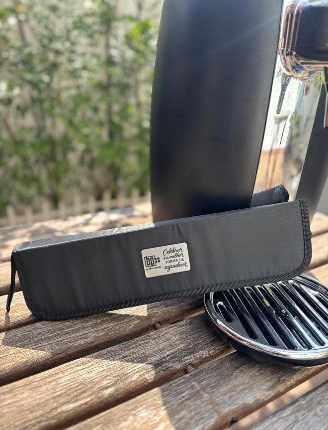 Case do kit churrasco Gaúcho com placa personalizada
